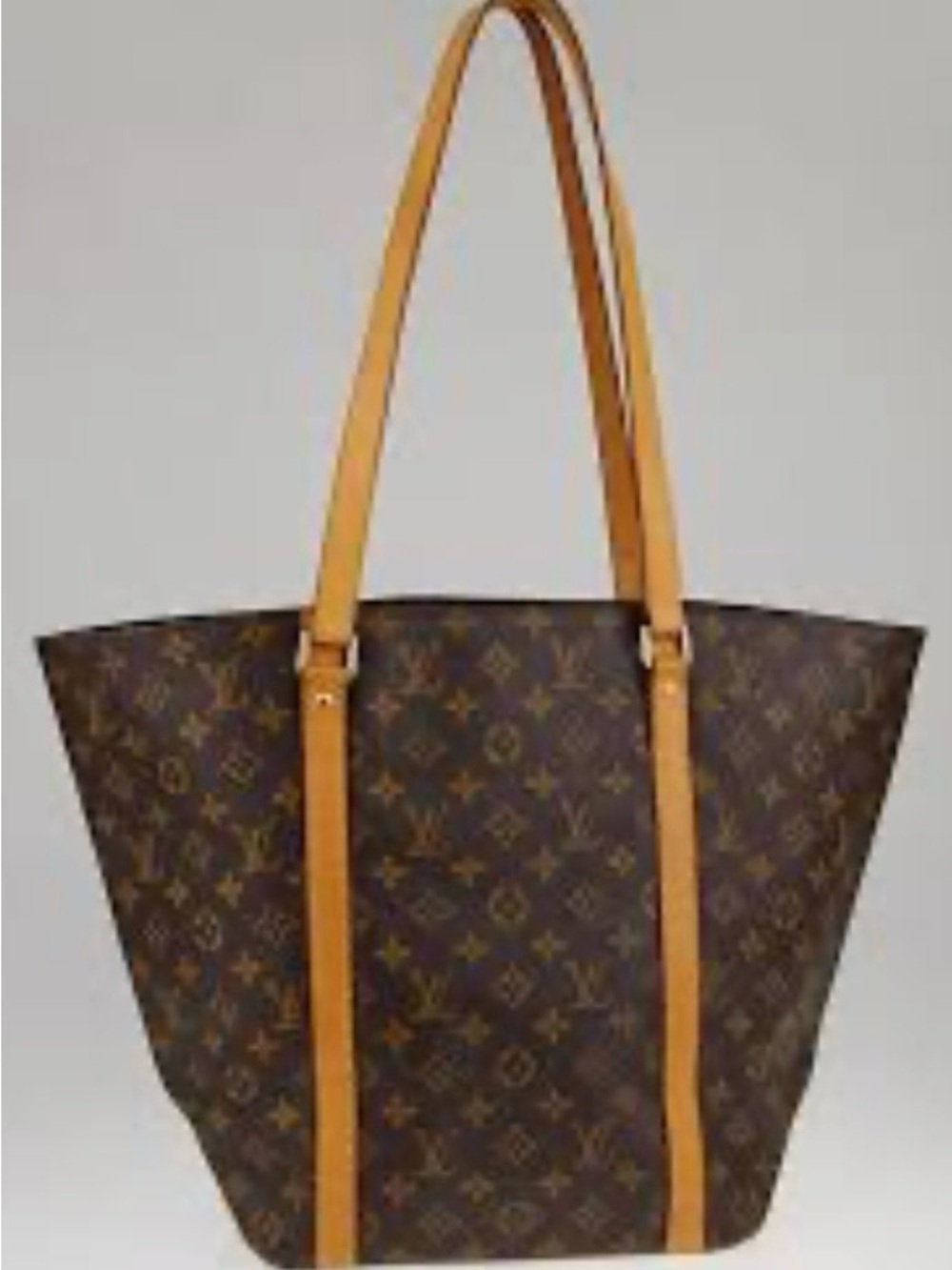 Louis Vuitton Monogram Canvas Sac Shopping Tote with Vachetta Leather Trim